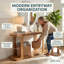 Console moderne en bois de 50 po avec tablette de rangement inférieure