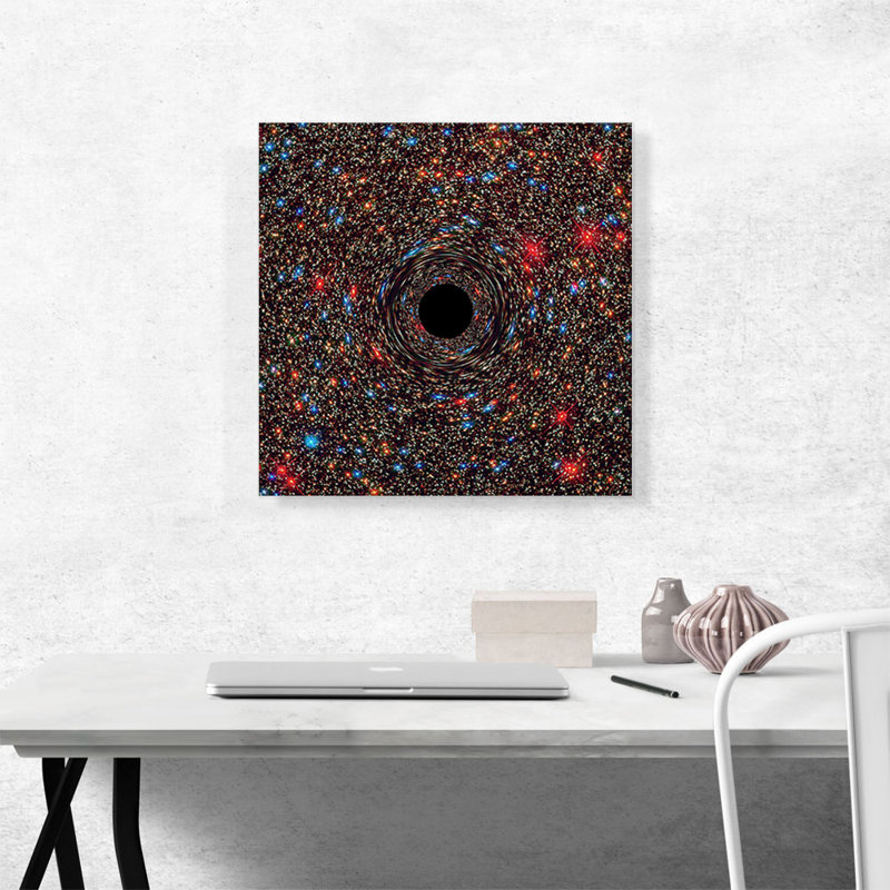 « black hole », impression sur toile, H 26 po x l 26 po x P 0,75 po