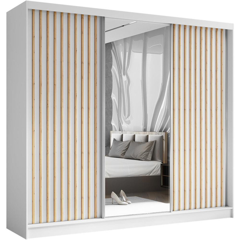 Brecklyn 3 Door Sliding Wardrobe, Beige