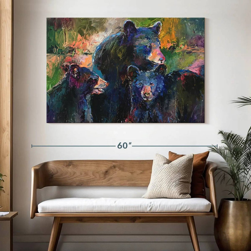 Famille d'ours Brampt, H 34 po x l 51 po