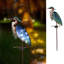  Metal Animal Garden Stake - Solar Powered Blue Heron Garden Statues