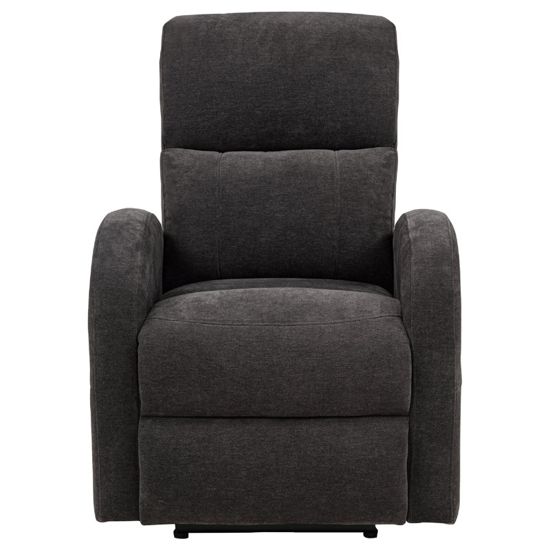 Fauteuil inclinable électrique Nami, accoudoirs courbés, revêtement gris anthracite rembourré de mousse, Gris anthracite