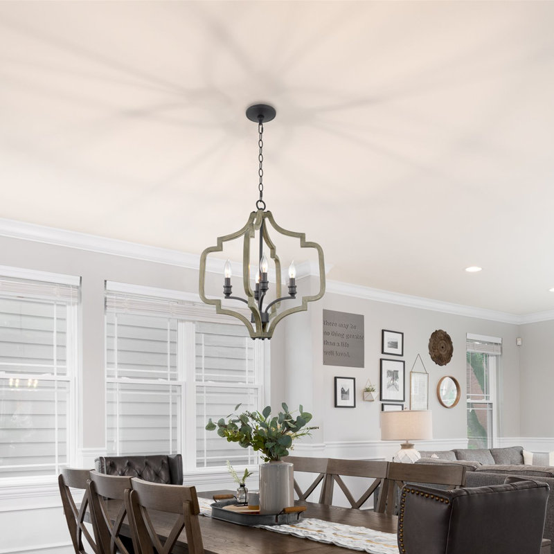 Lustre classique géométrique à 4 lumières Colmenero