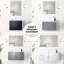 Meuble-lavabo blanc brillant avec comptoir en quartz et 36 po Miroir à DEL - surface de rangement pour lavabo de salle de bain spacieux et usé-631265777