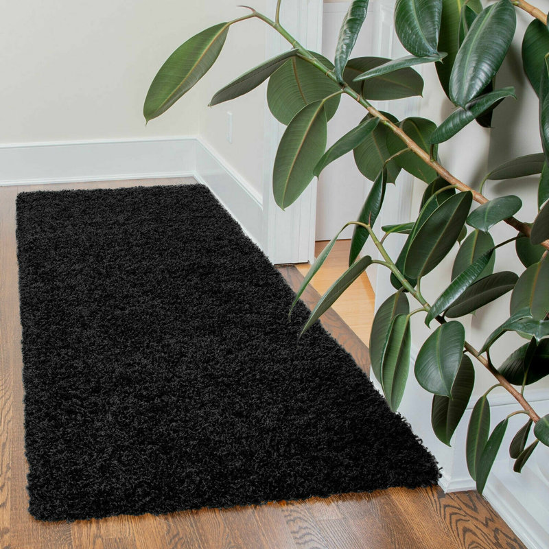 Aanuoluwa Solid Colour Shag 80cm X 150cm Indoor / Outdoor Area Rug