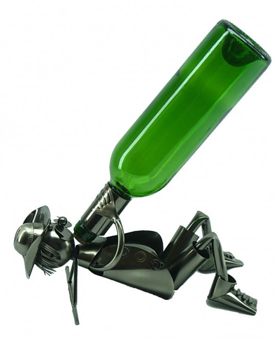 Drunk Man 1 Bottle Tabletop Wine Bottle Rack