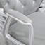 Fauteuil de bureau réglable en velours à hauteur réglable, gris, bouton, accoudoirs rembourrés, siège gris pivotant confortable, hauteur, fonction,