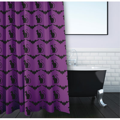 Doublure de rideau de douche simple en polyester Deneesha