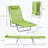 Folding Chaise Lounge Chairs with 6?Position Reclining Back and Headrest, Set of 2 – Green-1240836704