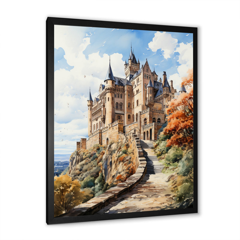 Château de Hohenzollern, Ealsworth, Allemagne, H 20 po x l 12 po x P 1 po, Cadre photo noir