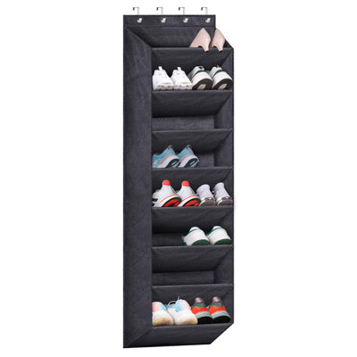 Over The Door Shoe Organizer for Closet with Large Deep Pockets