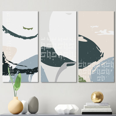 Minimalist I - ensemble de 3 impressions sur toile tendue