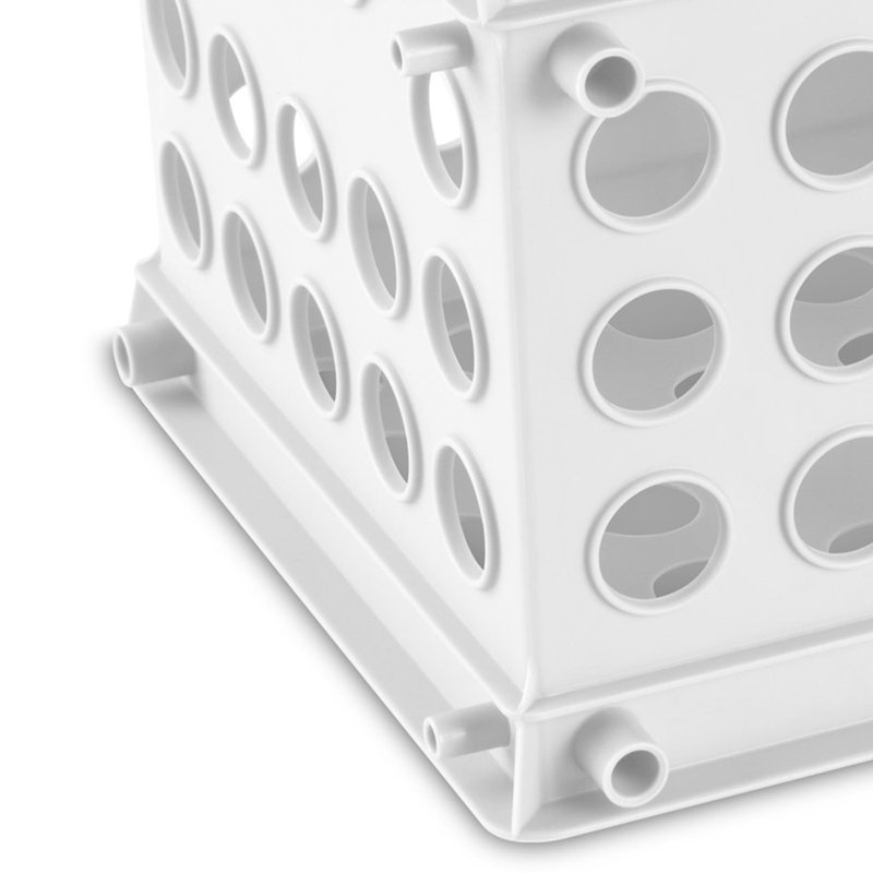Stackable Mini Storage Plastic Crate, White