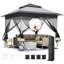 Gazebo With 4 Mosquito Net Side Panels, One Push Folding Gazebo Waterproof Stable, Double Roof Party Tent Uv Protection 50+, Garden Gazebo 4 Sandbags, For Patio/Market/Camping-115277574