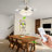 Tikia 42" Colorful variable light crystal Bluetooth fan light and retractable fans