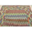 Tapis vert / rouge en laine noué à la main de conception unique 8 pi 7 po x 11 pi 11 po Gabrylle