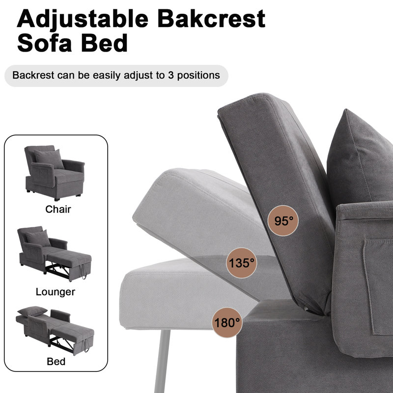 Fauteuil rembourré convertible