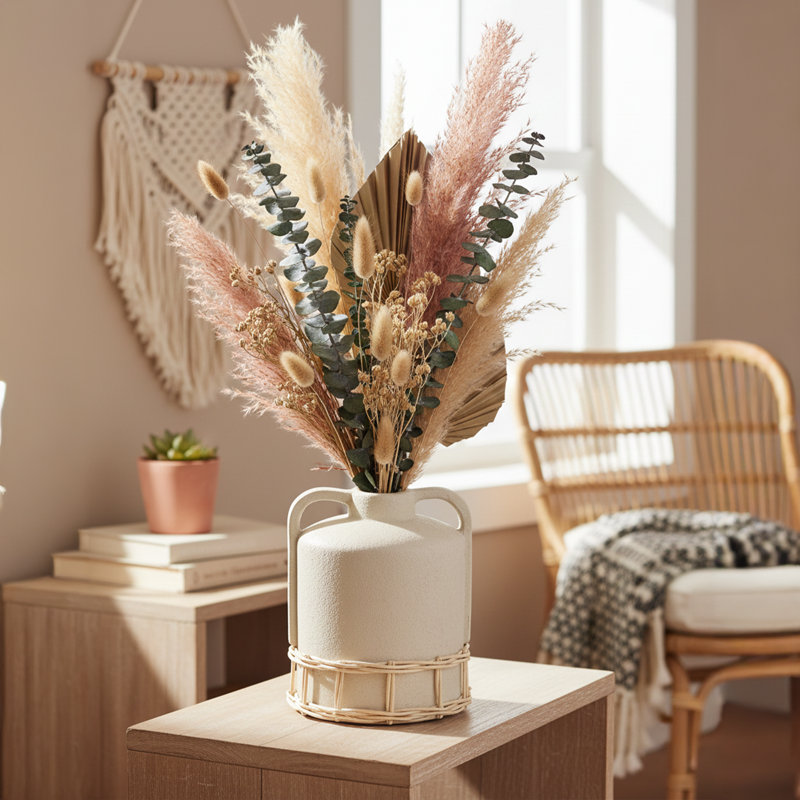 Vase en rotin naturel