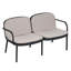 Chaise de salle à manger d'extérieur avec coussin et coussin, ensemble de 2