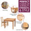 4 - Person Solid Oak Dining Set-88730578