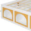 Wooden Platform Bed With Bookshelf, Display Cabinet, LED Light And Drawer-1601389596-1601389597
