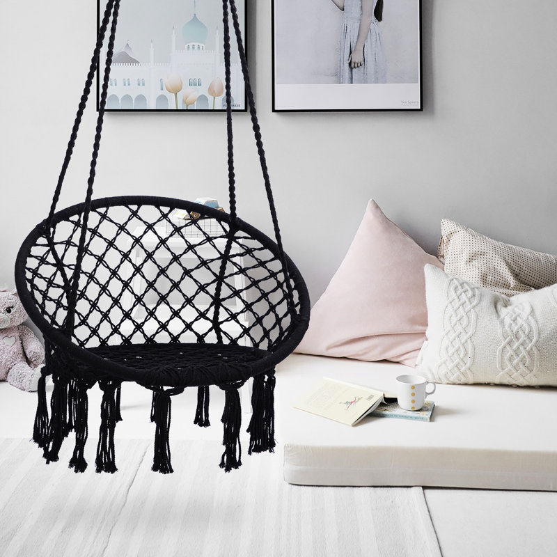Confortable siège de lecture suspendu: capacité de 330 lb, tissé à la main pour une chaise longue: 31,5 po x 23,6 po, 47,2 po, divers endroits