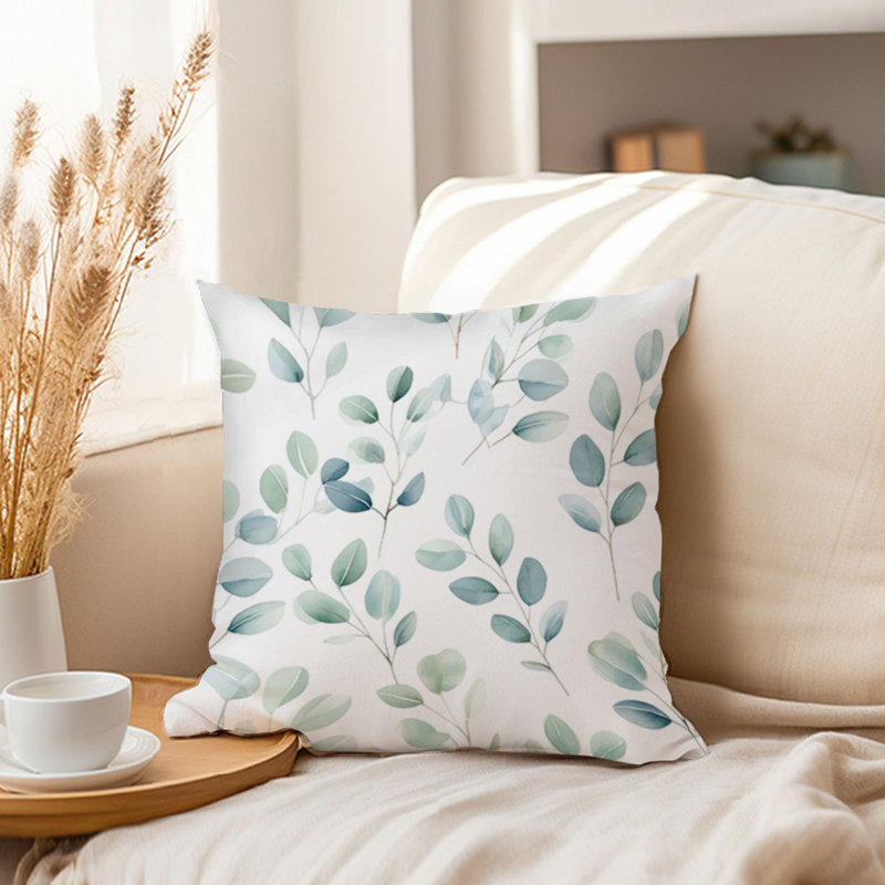 Botanical Eucalyptus Leaves Pattern Leaf II, 20"H x 20"W