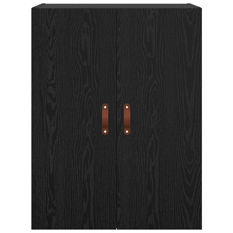 Wall Cabinet Wall-mounted Engineered Wood Mounted Storage Space-Saving, Black