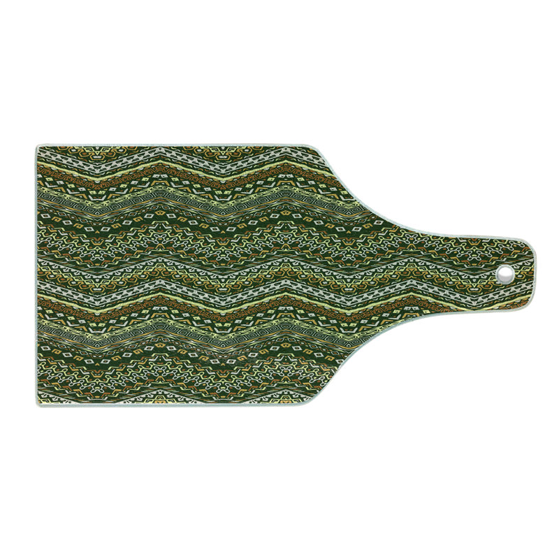 Ambesonne couleur de planche à découper en verre trempé tribal jaune caramel pâle