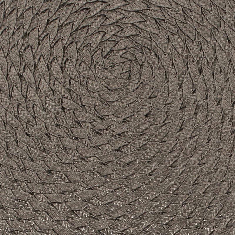 Napperon tissé rond 15 po Daisy, Gris anthracite