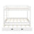 Wood Queen Size Bunk Bed With Ladder And Trundle-1455120103