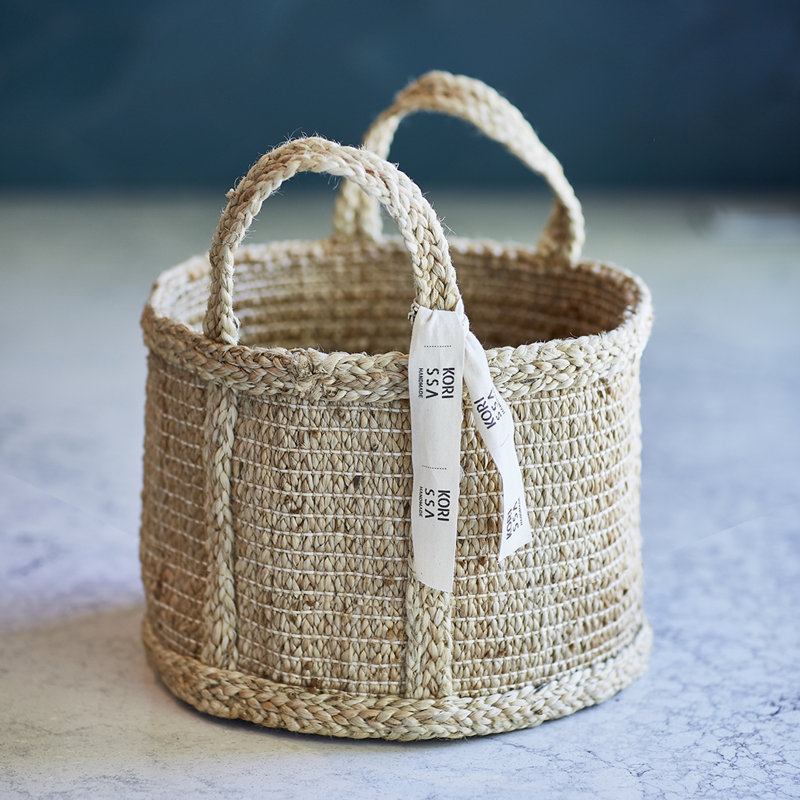 Panier en jute, H 11 po x l 16 po x P 16 po