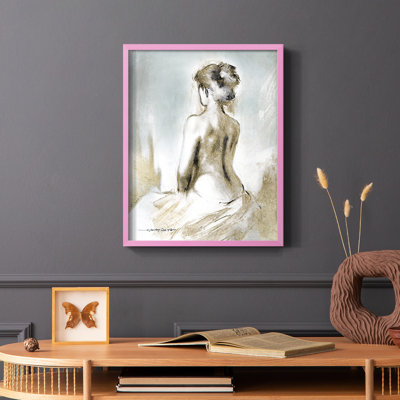 Figure in Golden Light II Framed Print - Solid Wood