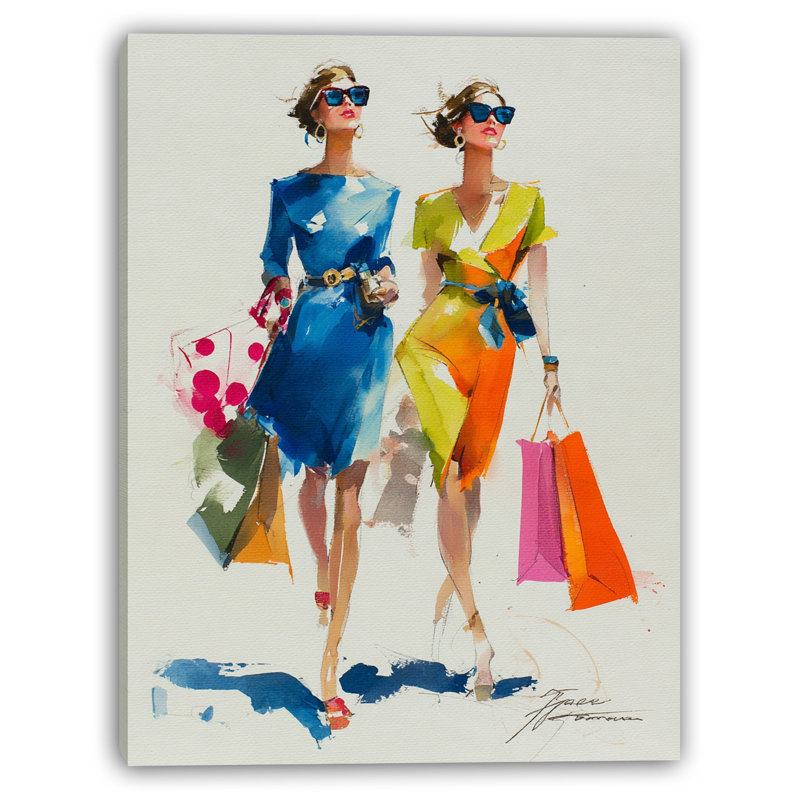 «Runway Stroll», art mural sur toile tendue, H 36 po x l 24 po