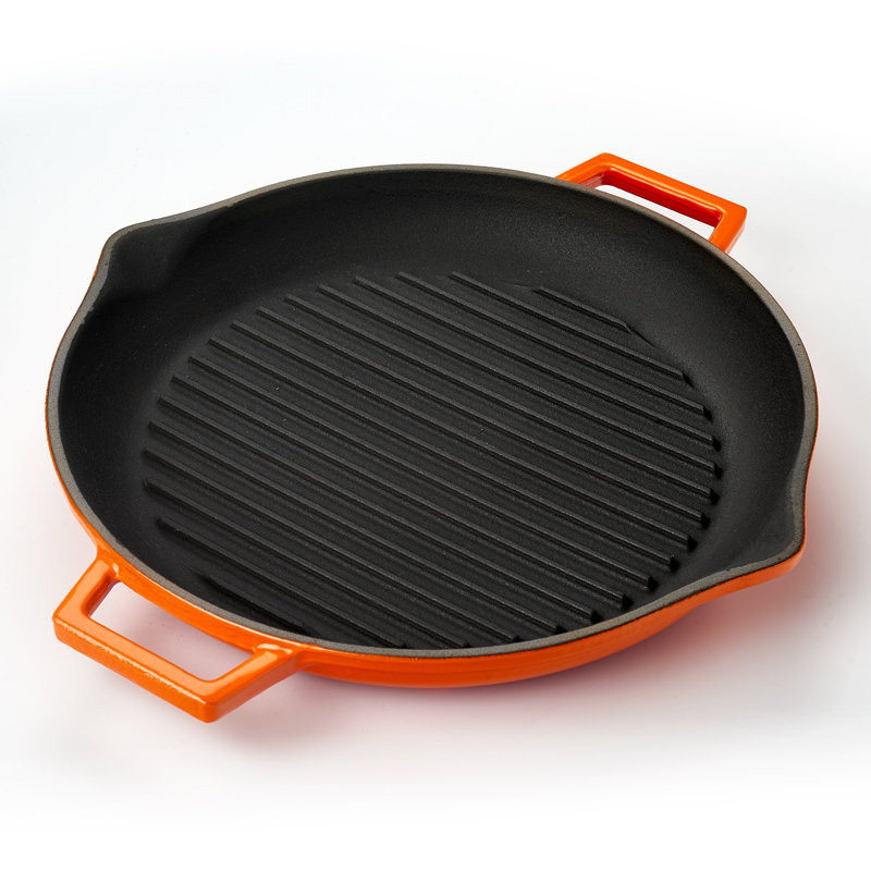 Casserole à steak en fonte émaillée Lava, Orange