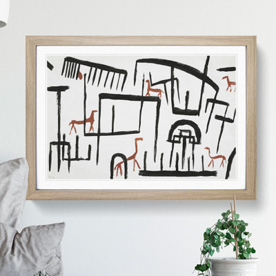Animals in an Enclosure by Paul Klee - Framed Print