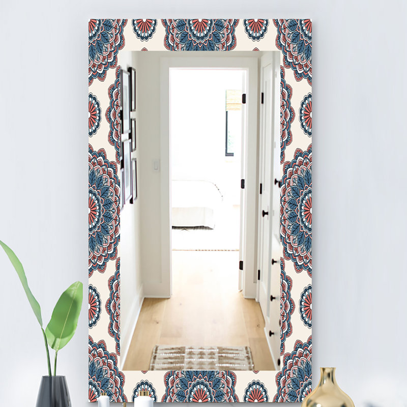 Miroir mural oriental, H 39,4 po x l 29,5 po