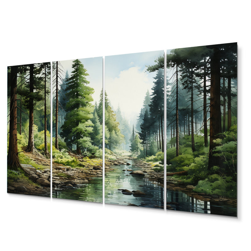 Ensemble de 4 décorations murales Canada Whispering Pines II