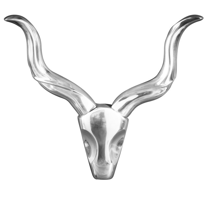 Animals Wall Decor on Metal, Silver