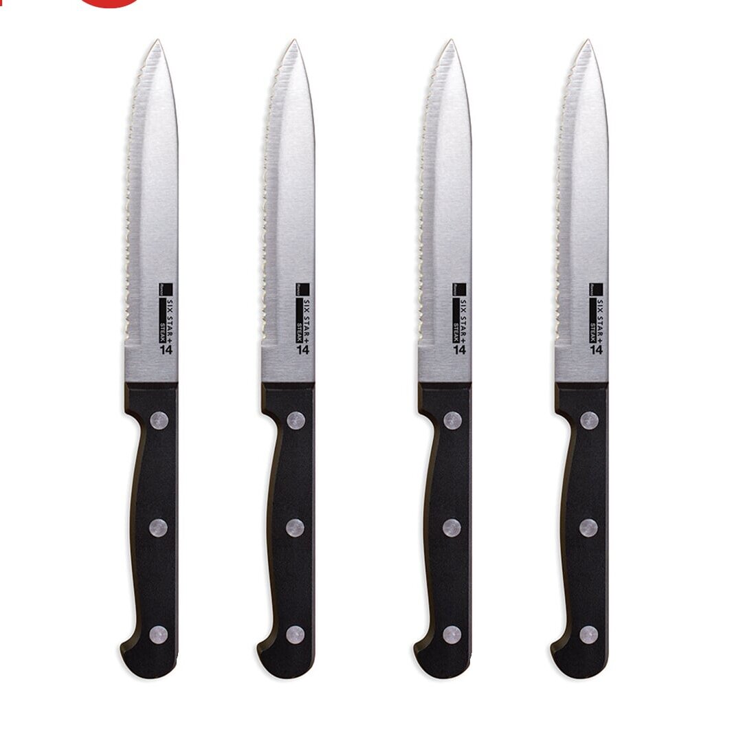 6pc Granitestone NutriBlade Steak Knives! ~Stainless Steel Blades