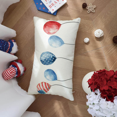 Housse de coussin lombaire patriotique du 4 juillet 12 X 20 pouces, célébration de la fête de l'Indépendance et coussin décoratif pour ferme américaine