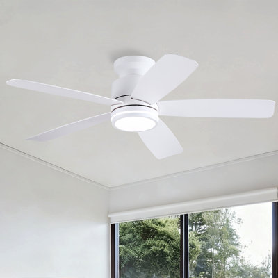 Ventilateur de plafond encastré avec lumières DEL et télécommande