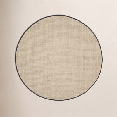 Natural Black Seagrass Rug
