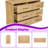 Solid Wood Storage Buffet Cabinet With 6 Drawers 48 Long Chest-1248029821