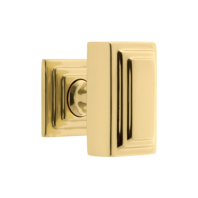 Poignée rectangulaire surdimensionnée Carr 1 3/4 po, Laiton poli