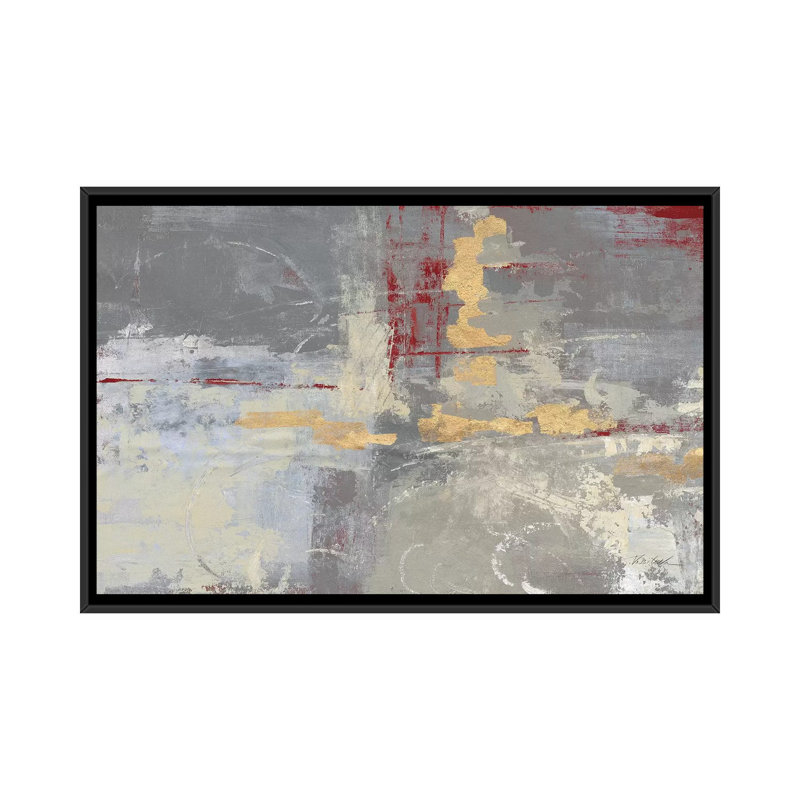 «Missing You Red Crop» par Silvia Vassileva - reproduction d'art, H 18 po x l 26 po x P 1,5 po, Toile avec cadre noir