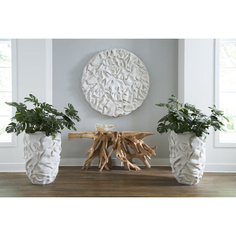 Drape Planter White Stone