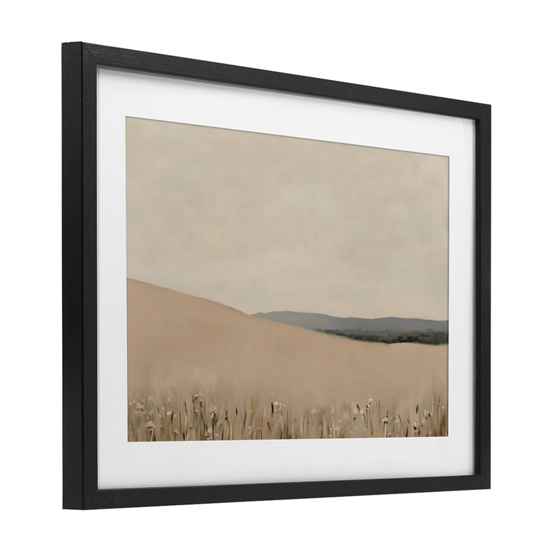 «Fields Of Blush Landscape», reproduction encadrée sous verre, design par Franklyn Gregory, H 14 po x l 20 po