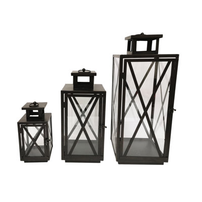 23'' H Glass Tabletop Lantern