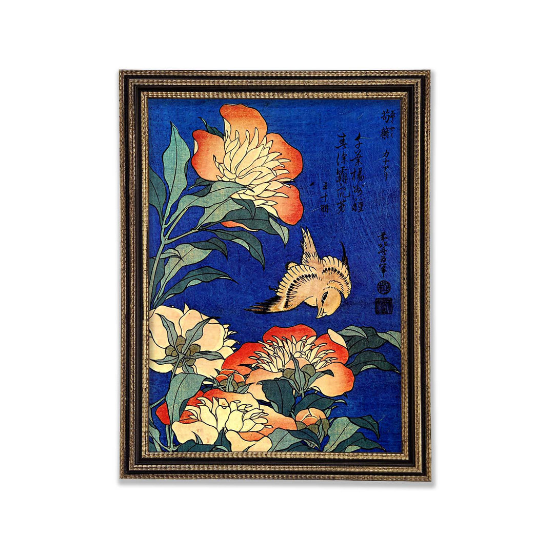 Hokusai Blumen - Druck